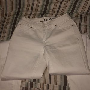 INC denim white jeans size O